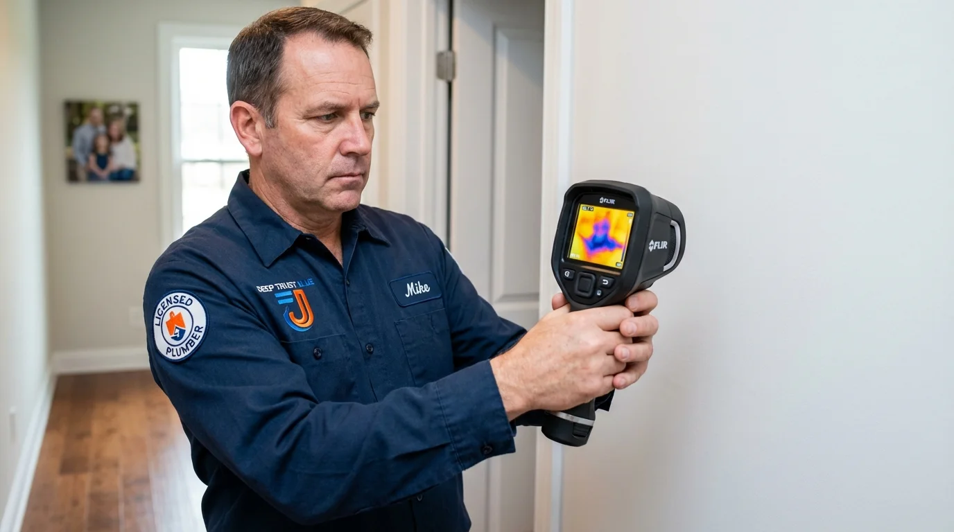 Thermal imaging leak detection by Johns Plumbing LLC in New Buffalo